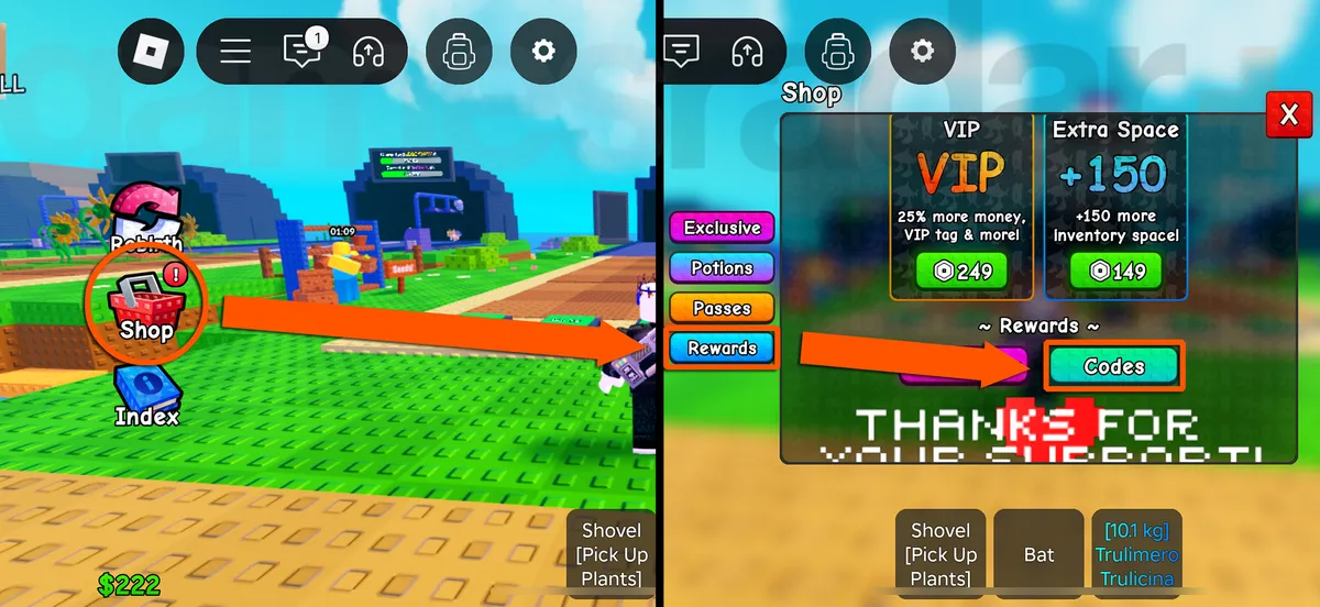 Plants vs Brainrots Codes